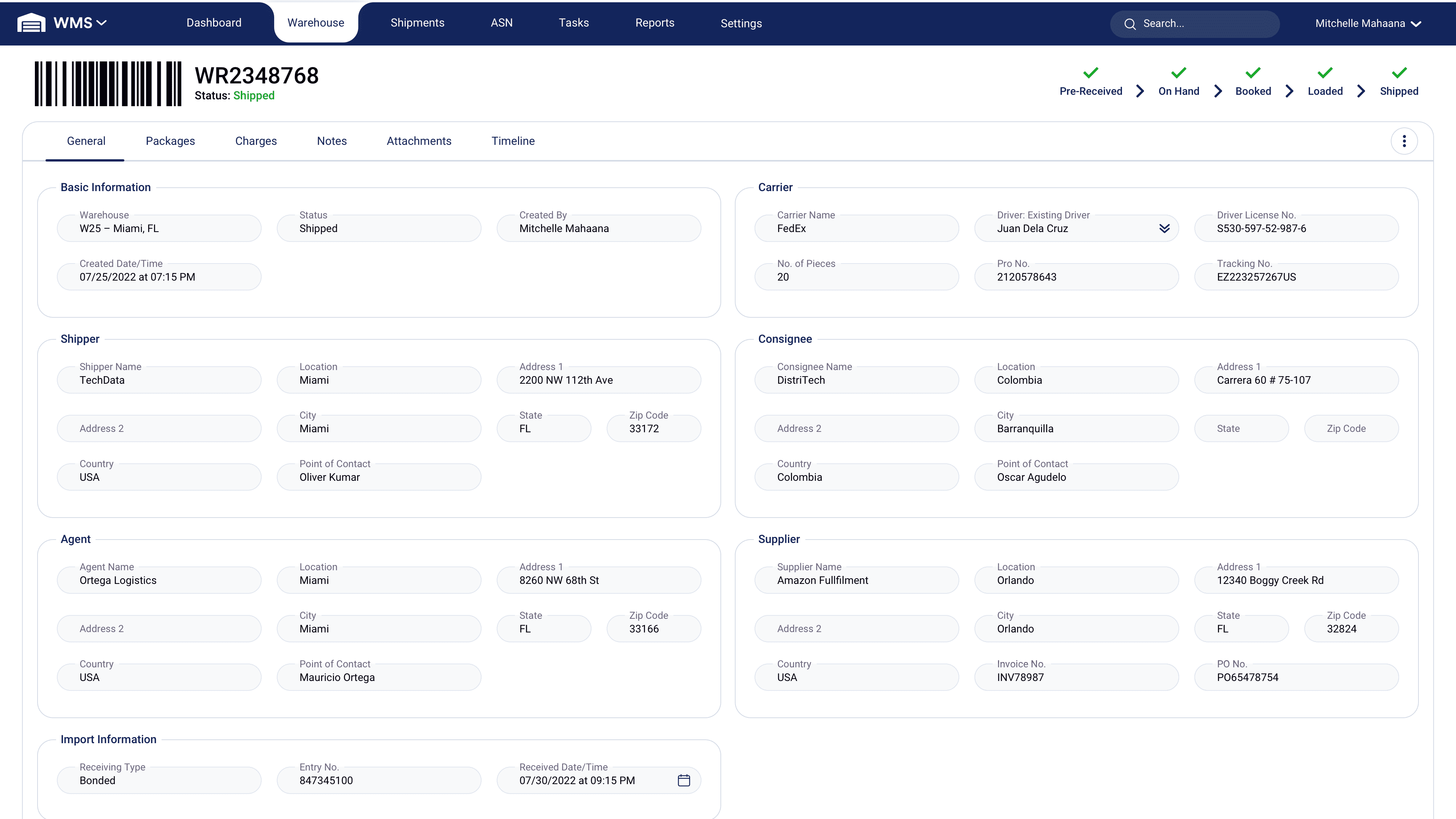 WMS Orchestrator