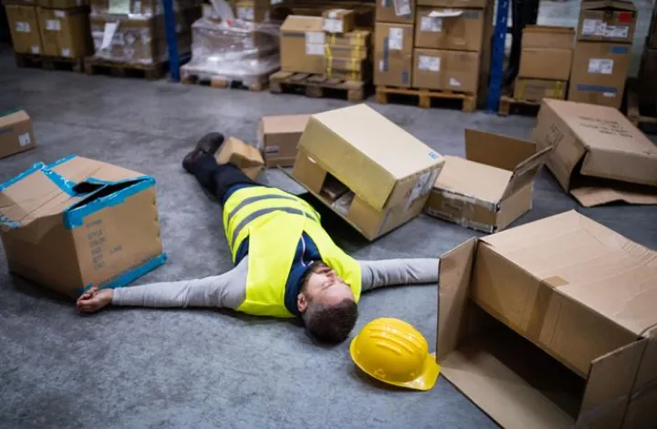 Warehouse accident.