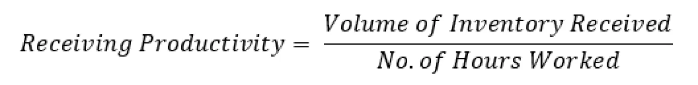 Warehouse Receiving Metrics - Receiving Productivity Formula