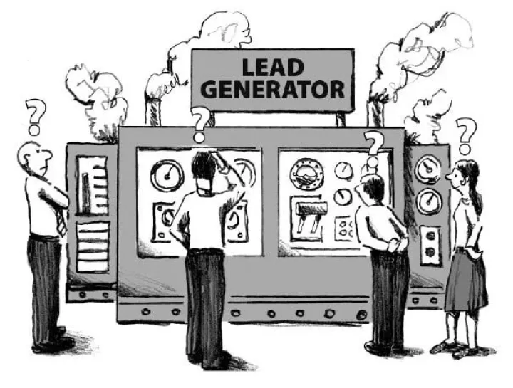 Lead generator cartoon.