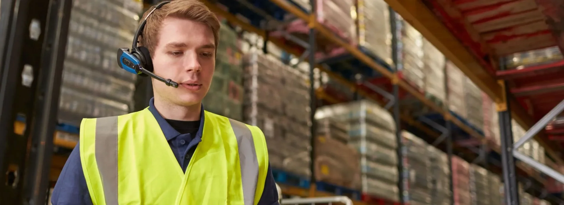 A warehouse worker implementing an optimized picking process.